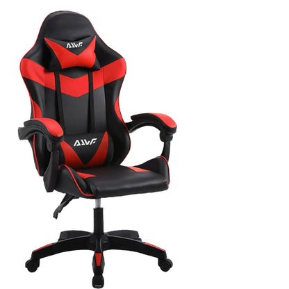 Gamingstoel – Bureaustoel – Gamestoel – E-sports Stoel – Ergonomische Zitzetel – Met Verstelbare Lenden- en Hoofdsteun – Inclusief Comfortabele Voetensteun – Polyurethaan Met Traagschuim – Variant Blauw-Zwart