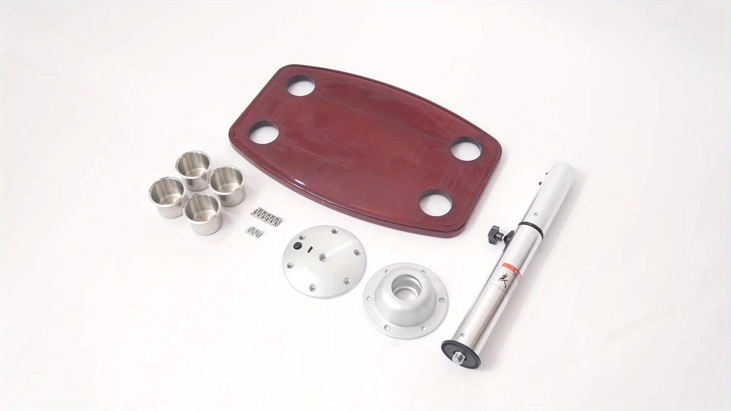 for Caravan RV Marine Boat Table W/ 4 Cup Holders & Base 55.88cm-71.12cm Rectangle USA
