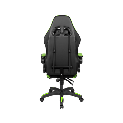 Gaming Stoel – Game Stoel – Bureaustoel – Draaistoel – Speelstoel – Verstelbare Rugleuning 145° – Eco-Leren Bekleding Met Massagefunctie - Zwart/Groen