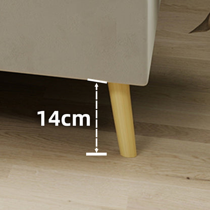 Bedframe – Bed – Tweepersoonsbed – Platformbed – Slaapbank – Gestoffeerd – 160x200 cm – Beige Velvet – Stabiel Metalen Frame – Eenvoudige Montage