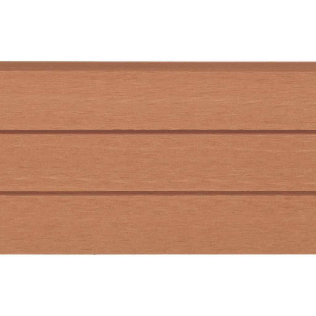Schuttingpaneel – Tuinscherm – Tuinafscheiding – Hekpaneel – Hekwerk – Hout-Kunststofcomposiet – Aluminium Topprofiel Voor Extra Stevigheid - Bruin