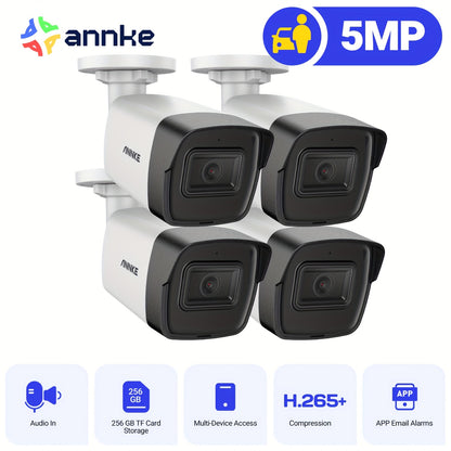 Beveiligingscamera Systeem – Bewakingscamera – CCTV Camera – Camerabewaking – Beveiligingsset – AI Mens- en Voertuigdetectie – 4x 1080P Dual-Light Nachtzicht 20m
