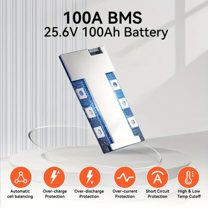 LiFePO4 Accu – Lithium Accu – Camper Accu – Boot Accu – Off-Grid Batterij – 24V 100Ah – 100A BMS Ingebouwd – 15.000+ Cycli Levensduur