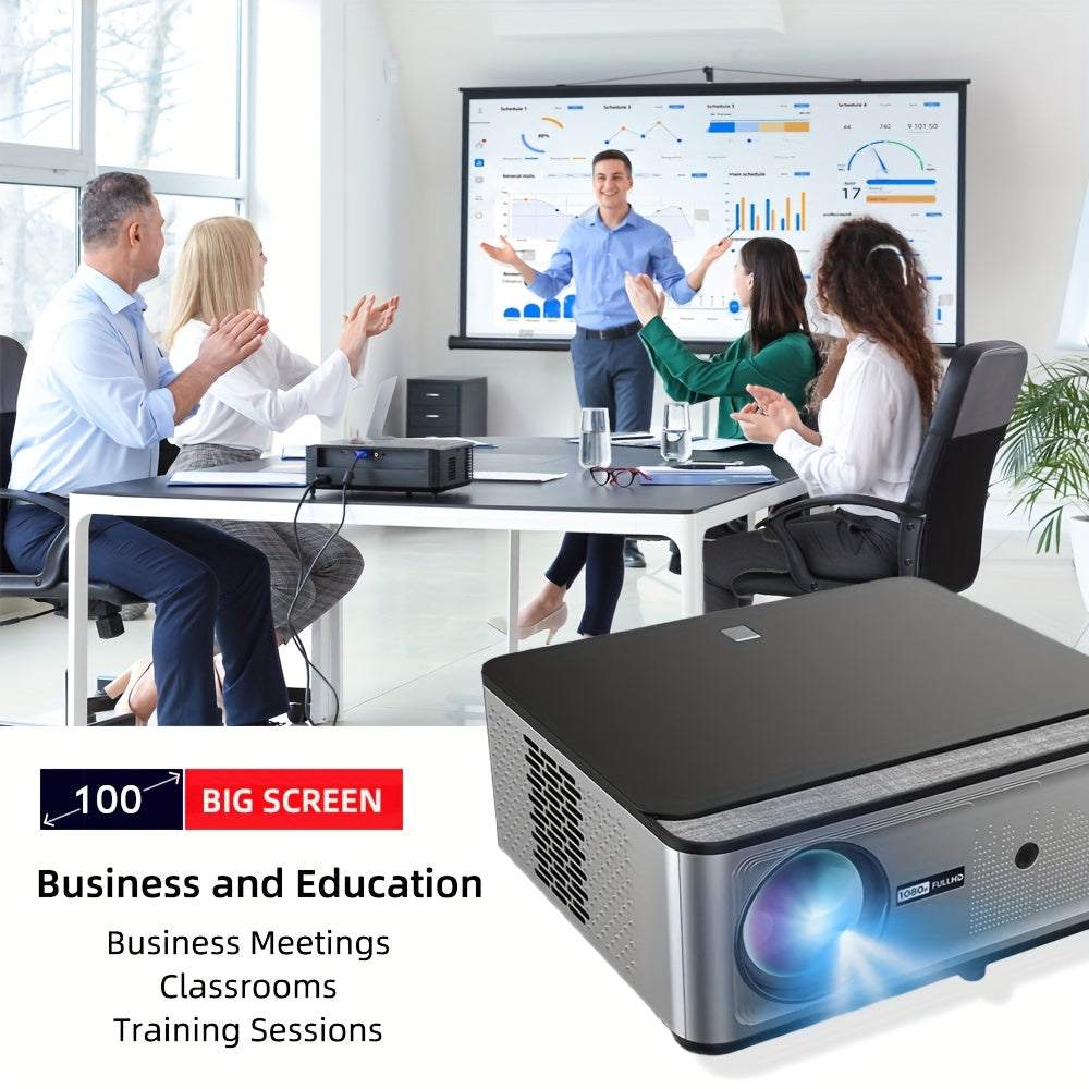 Full HD Projector – Beamer – Smart Projector – Wifi Projector – Android Projector – 1200 ANSI Lumen – Auto Focus & Keystone – Grijs