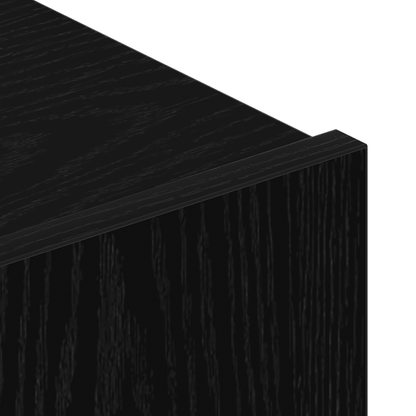 Set di Mobile TV a 3 Pezzi in Wood Ingegnerizzato Nero Practical Removable