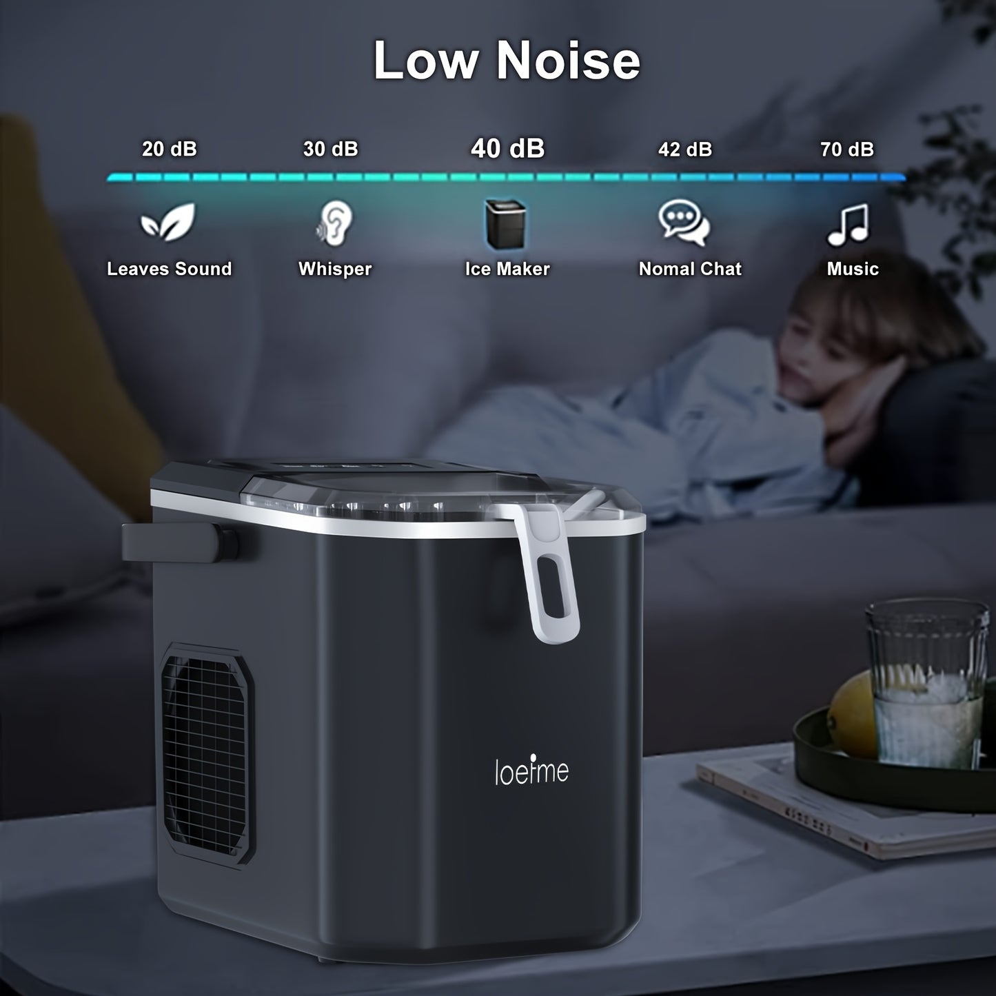 IJsmaker – IJsblokjesmaker – IJsdispenser – IJsapparaat – Kogelvormige IJsmaker Wit – Compact & Draagbaar – Zelfreinigend Met IJskrabber
