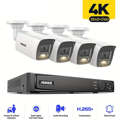 Beveiligingscamera Set – Bewakingscamera – Draadgebonden Camera – CCTV Camera – Beveiligingscamera Binnen & Buiten – Bedraad – 110V-240V – Wit – Zonder HDD