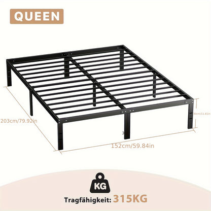 Stalen Bedframe – Metaal Bed – Bedbodem – Lattenbodem – Frame Bed – 150 x 200 cm – Stevig Stalen Frame – Anti-slip Matrashouder