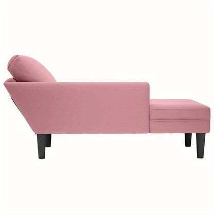 Chaise Longue – Chaise Lounge – Fauteuil – Recliner – Loungebank – Luxe Fluwelen Bekleding – Stevig Houten & Metalen Frame