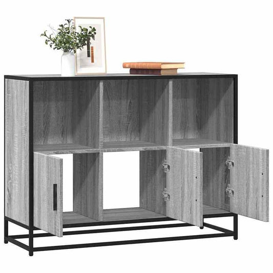 Sideboard 100x35x76cm edited wood gray sonoma oak-colored Practical and removable