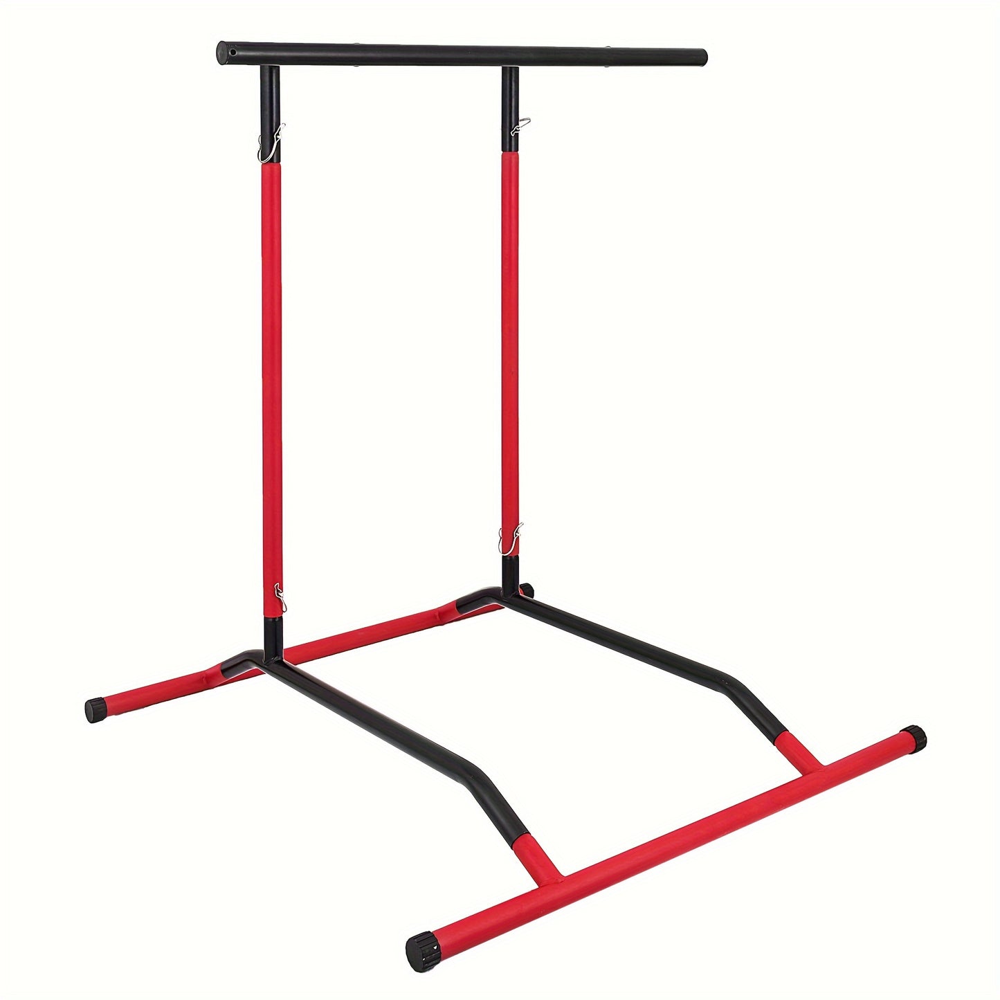 Pull Up Station 99.79KG Adjustable Power Tower Dip Station Multi Function Pull Up Dip Bar Tower, Pull Up Bar For Home Gym Strength Training Dip Stands, Red & Black