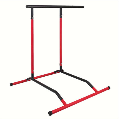Pull Up Station 99.79KG Adjustable Power Tower Dip Station Multi Function Pull Up Dip Bar Tower, Pull Up Bar For Home Gym Strength Training Dip Stands, Red & Black