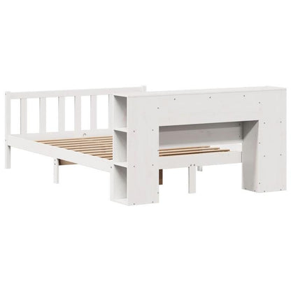 Boekenkastbed – Bedframe – Bedbank – Stapelbed – Slaapbank – Modern Wit – Grenenhouten Frame – Ruimtebesparend Design – Eenvoudige Montage – 120x200 cm