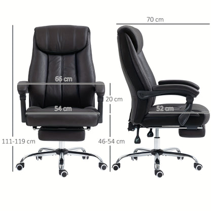 Ergonomische Bureaustoel – Bureaustoel – Werkstoel – Kantoorstoel – Directiestoel – Verstelbare Hoogte – Kantelfunctie 145° – Matzwart – Stevig Aluminium Frame – Max 120 kg Belastbaar