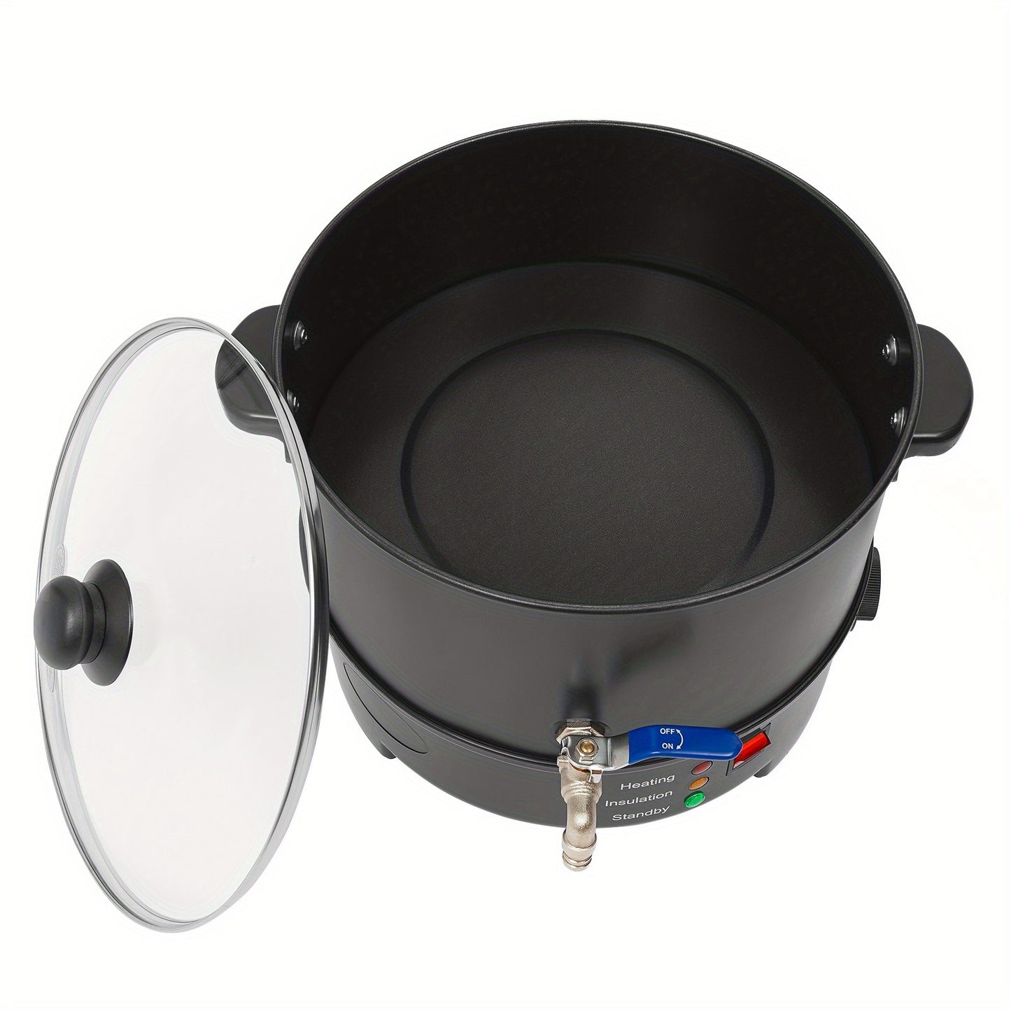 Waxsmeltpot – Wax Smelter – Kaars Gieter – Smeltkroes – Wax Smeltketel – Roestvrij Staal – 8 Liter Capaciteit – Temperatuurregeling 50-100°C – Zwart