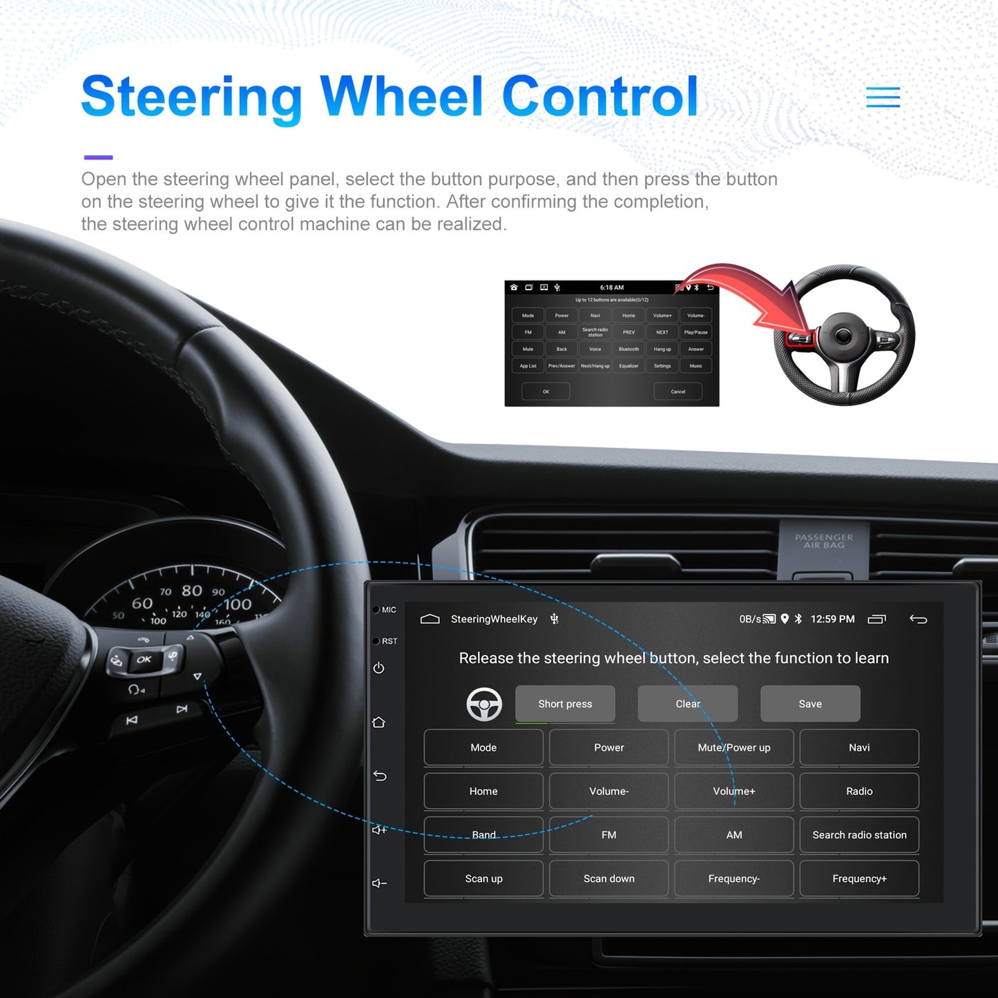 Autoradio – 2DIN Autoradio – Multimedia Speler – Navigatiesysteem – Touchscreen Radio – 7 Inch IPS Scherm – Draadloze CarPlay & Android Auto – Inclusief Achteruitrijcamera