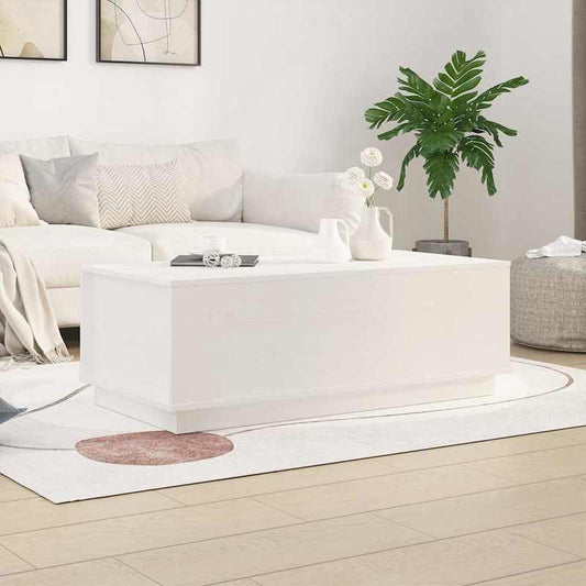 Modern White Coffee Table with Removable Top - Heavy-Duty Hardwood Construction, Easy Assembly Living Room Center Table for Small Spaces, Apartments, Offices - Sturdy Furniture for All Seasons & Decor Styles, Coffee Table for