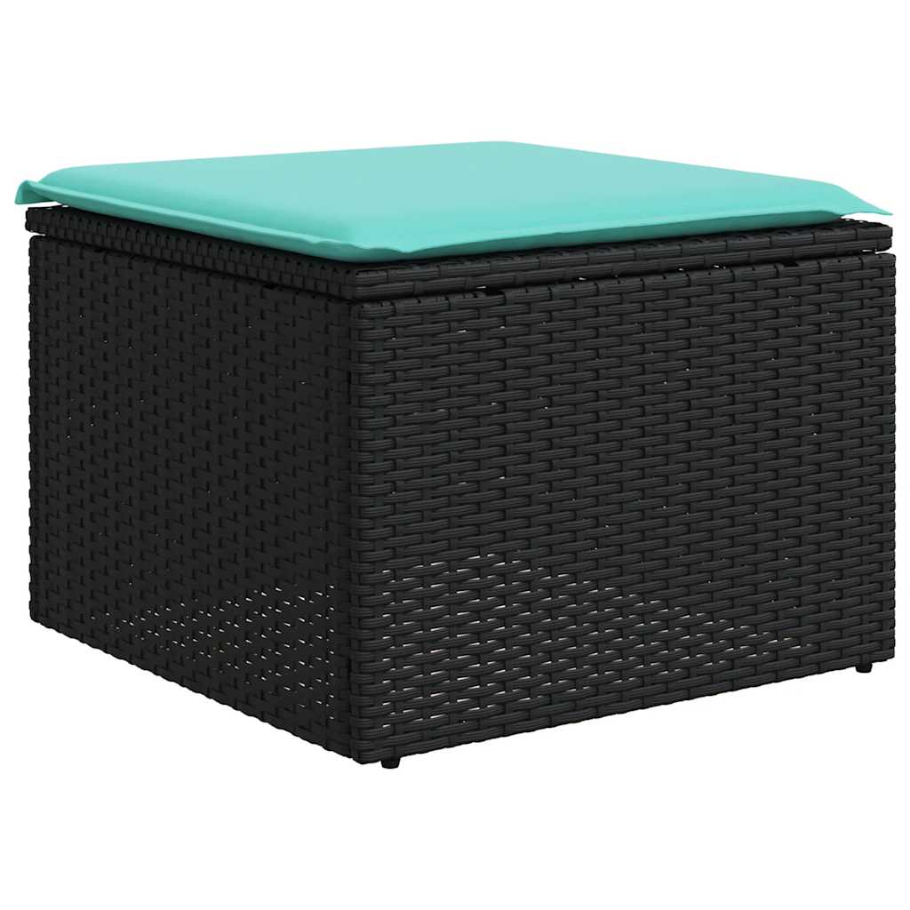Tuinbankset – Tuinbank – Buitenbank – Loungeset – Tuinmeubel – PE-Rattan Materiaal – Robuust Gepoedercoat Stalen Frame – Zwarte Uitvoering Zonder Tafel