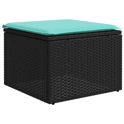 Tuinbankset – Tuinbank – Buitenbank – Loungeset – Tuinmeubel – PE-Rattan Materiaal – Robuust Gepoedercoat Stalen Frame – Zwarte Uitvoering Zonder Tafel