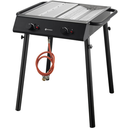 Gasbarbecue – Gas Grill – Buitenbarbecue – Mobiele Grill – Tafelbarbecue – 9,5 kW Vermogen – Roestvrijstalen Constructie