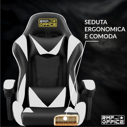 Gamestoel – Gaming Stoel – Gaming Chair – Game Stoel – Gamestoel Bureaustoel – Ergonomisch Design – Verstelbare Rugleuning en Voetensteun – Draaibare Wielen – Verstelbare Hoogte – Zwart