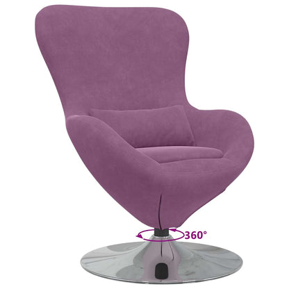 Fauteuil – Draaifauteuil – Loungefauteuil – Oorfauteuil – Relaxstoel – Paars Fluweel – 360 Graden Draaibaar – Zonder Voetenbank