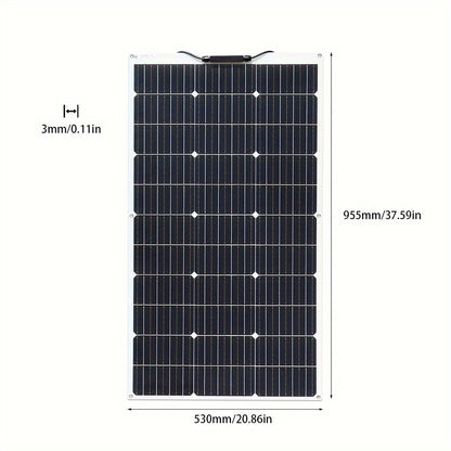 200W Flexible Solar Panel Kit 2X100 Watt 12 Volt Monocrystalline Off-Grid System And 20A Controller Kit PV Battery Charging for Home RV Boat Trailer Outdoor Camping (White Panel)
