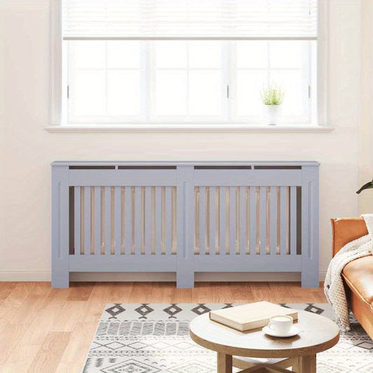Radiatorombouw – Radiatorbekleding – Radiatorpaneel – Radiatorfront – Radiatorkast – Antraciet – Duurzaam Hout – Extra Plankruimte 172x19x81,5 cm