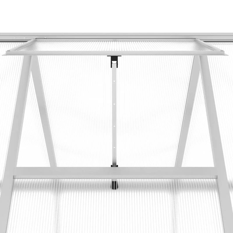 Kassenframe – Serre – Tuinkas – Groentekas – Mini Kas – Aluminium Frame – Zilverkleurige Basis – 224x169x202 cm – Weerbestendig & Ruim