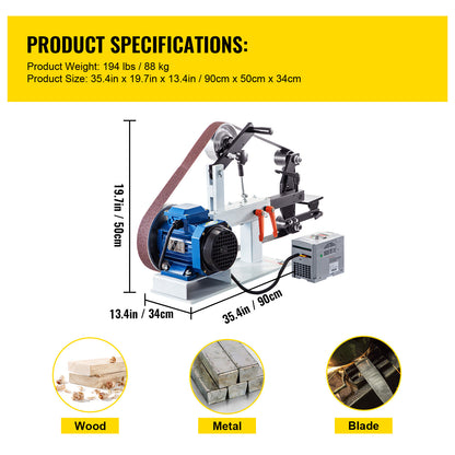 Bandschuurmachine – Bandschuurapparaat – Schuurmachine – Slijpmachine – Schuurbandmachine – 1500W Motor – Variabele Snelheid 0-2800 RPM