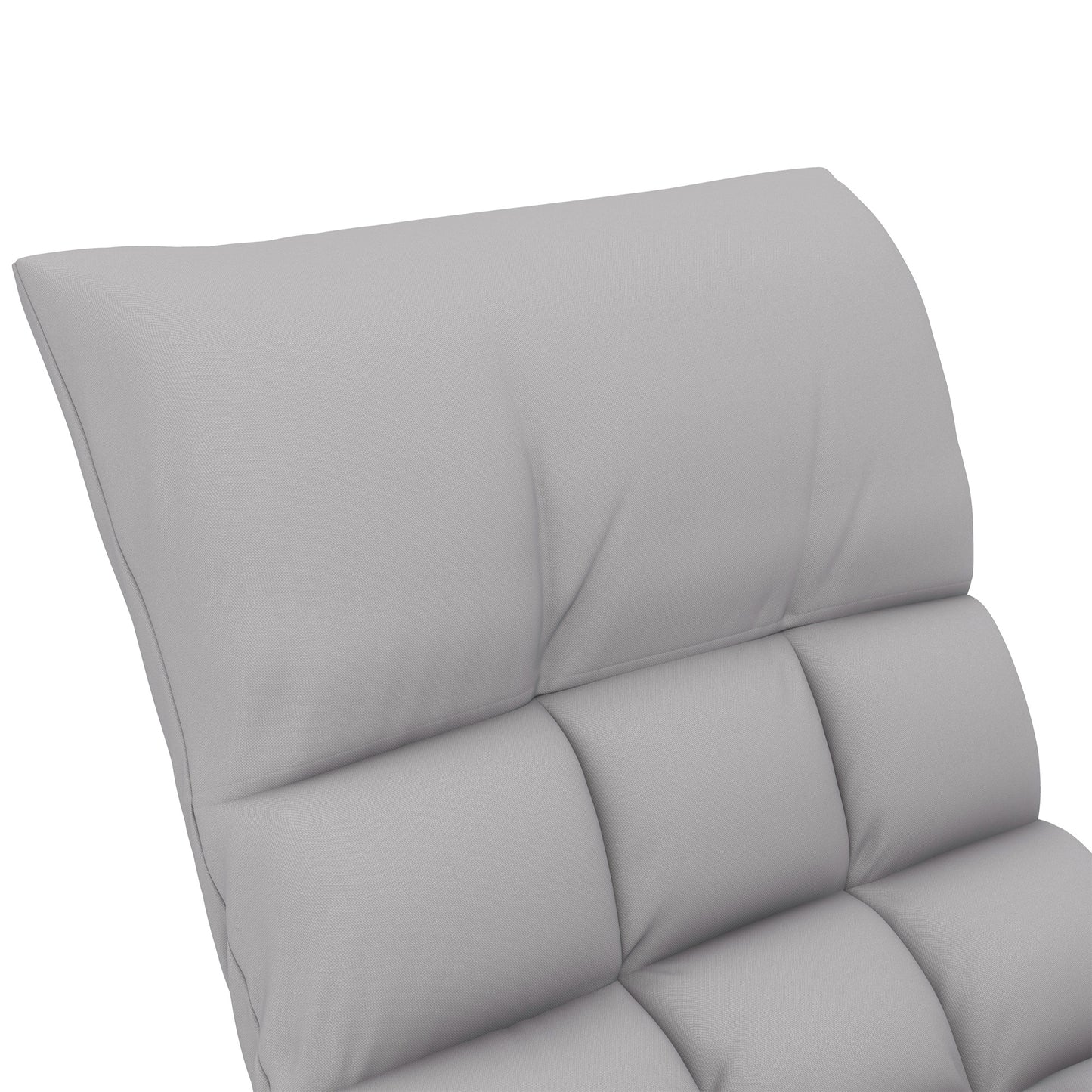 Relaxstoel – Schommelstoel – Relaxfauteuil – Lounge Chair – Relaxzetel – Grijs – Verstelbare Rugleuning en Voetsteun – Comfortabele Microfiber Bekleding
