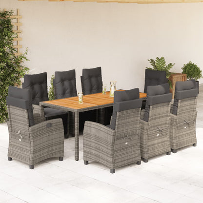 Loungebank – Tuinbank – Loungeset – Zitgroep – Outdoor Bank – Verstelbare Rug- en Voetensteun – Weerbestendig PE-Rattan