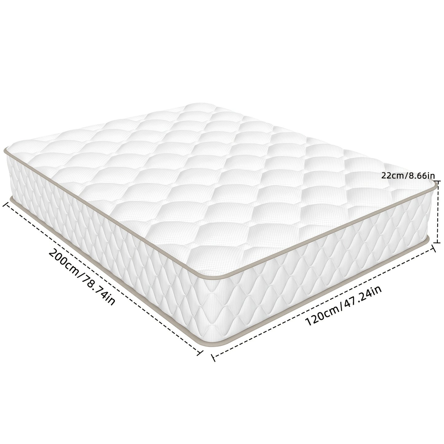 Matras 160×200 – Pocketvering Matras – Slaapmatras – 7-Zones Matras – Stevige Matras – Koudschuim – H3 Stevigheid – Ademend Katoenen Hoes