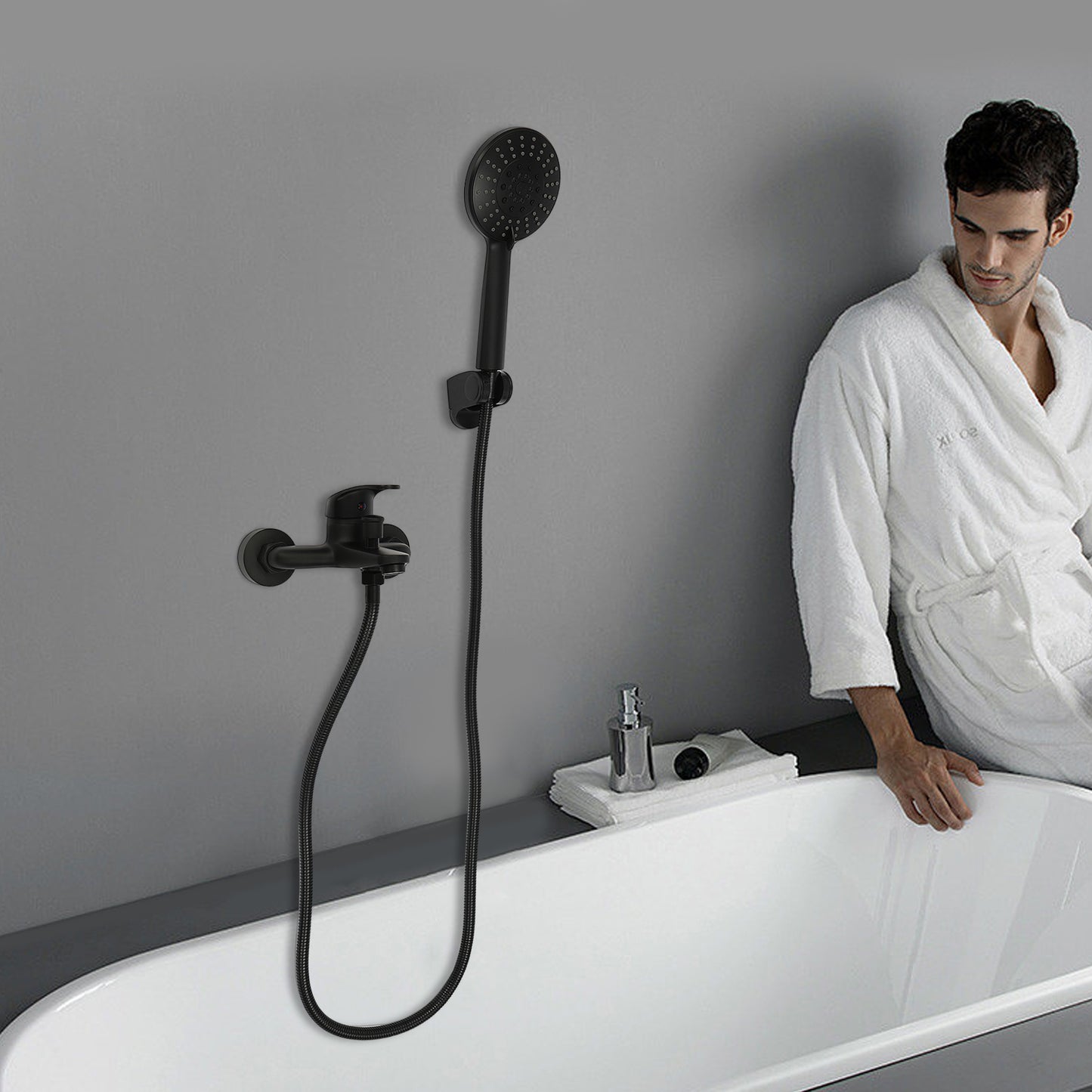 Doucheset – Douchekraan – Mengkraan – Handdouche – Douchegarnituur – Messing & RVS – 150 cm Flexibele Slang