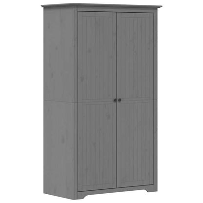 Kledingkast – Garderobekast – Kledingopberger – Kast – Linnenkast – Massief Grijs Grenen – Ruime Opbergkast 99x53,5x173 cm