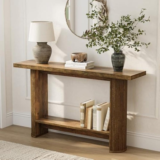 55-Inch Modern Sidetable – Smalle Console Tafel – Sofa Tafel – Entree Tafel – Hal Tafel – Hout – Krasbestendig & Duurzaam