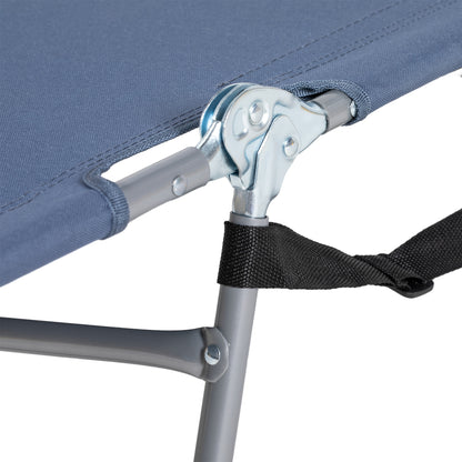 Campingbed – Ligbed – Outdoorbed – Kampeerbed – Klapbed – Verstelbare Rugleuning 5-standen – Inclusief Zonnekap – Max Belasting 120 kg – Grijs