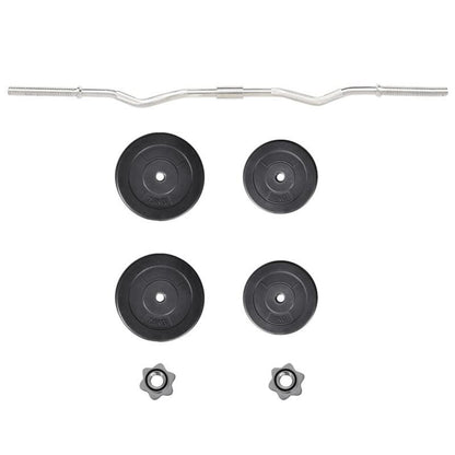 Halterstang – Curlstang – Barbell – Fitnessstang – Verstelbare Halter – 30kg Gewicht – Ergonomisch Gebogen Koperlegering
