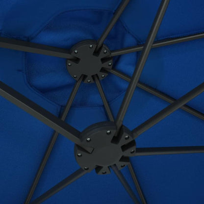 Adjustable Height Blue Parasol with Aluminum Pole - 460x270cm Portable Outdoor Sun Shade, Durable Polyester & Spandex Blend, Classic Rectangular Design for Patio, Garden, Poolside, Patio Shade, Garden Sun Protection, Sleek Pa