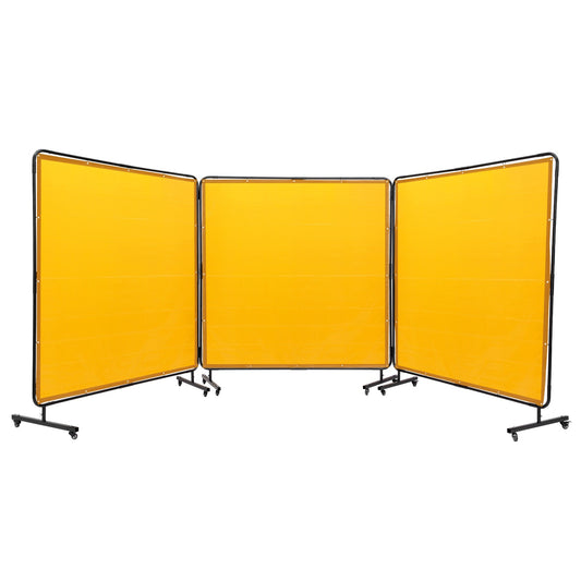Lasgordijn – Lasscherm – Veiligheidsscherm – Lasgordijnwand – Lasafscherming – 3 Panelen 1,8x1,8 m – Vlamvertragend Vinyl – 6 Niveau UV-Bescherming