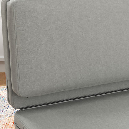2-In-1 Relaxstoel – Logeerbed – Opvouwbare Stoel – Gastenbed – Deelbaar – Lichtgrijs – 120 Cm Breed – Handmatig Zonder Elektriciteit