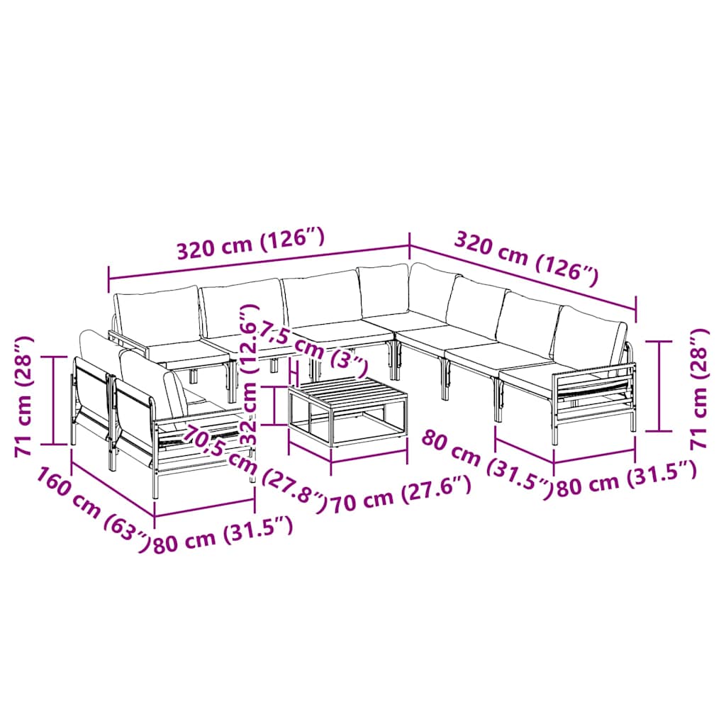 Tuinmeubelen – Loungeset – Zitgroep – Tuinset – Buitenmeubels – Zonder Tafel – Weerbestendig – Comfortabel