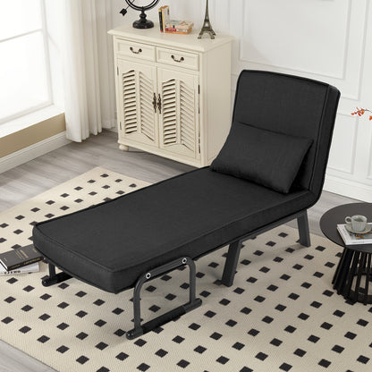 Fauteuilbed – Relaxstoel – Slaapstoel – Slaapbank – Opvouwbare Fauteuil – Metalen Frame Tot 150kg – Memory Foam Kussen