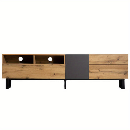 TV-meubel – Tv-kast – Mediameubel – Entertainmentmeubel – Opbergmeubel – Natuurlijk Kleur – Extra Breed 180 cm – Stevige Duurzame Constructie