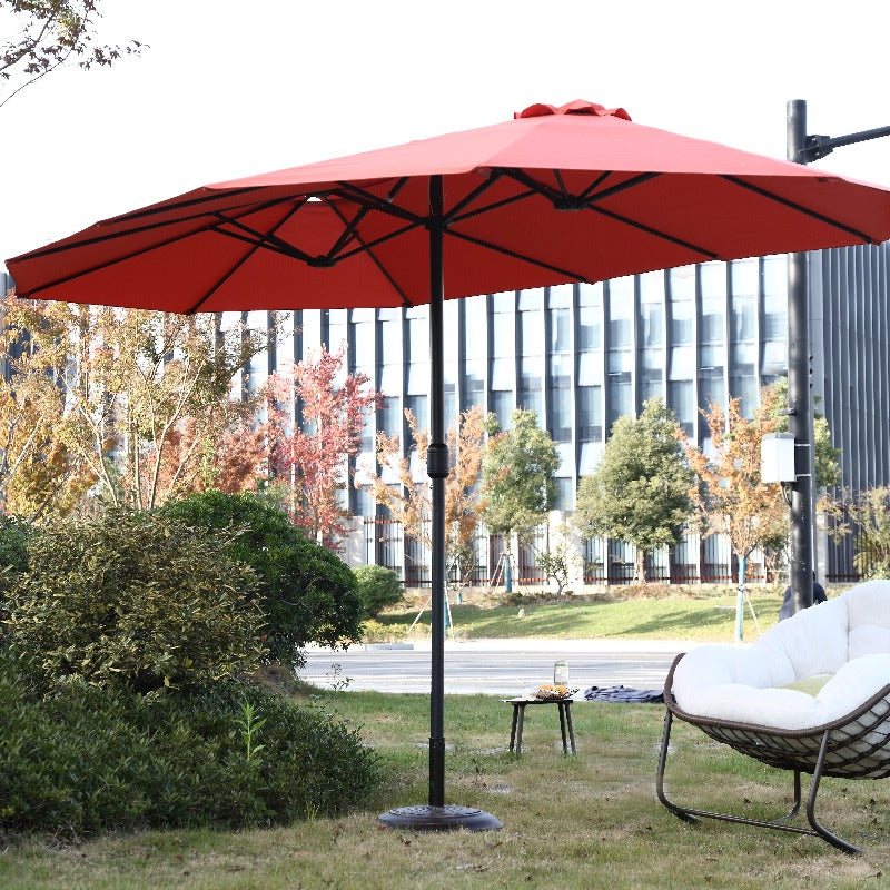 Buitenparasol – Tuinparasol – Terrasparasol – Zonnescherm – Schaduwdoek – Oranje – 4,51 Meter Extra Groot – Slingermechanisme Gemakkelijk Openen