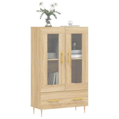 Simple Sideboard, Spacious Storage Cabinet with Display Shelf, Suitable for Kitchen, Living Room, Stylish Furniture, Offers Additional Storage Space and Home Decor, Ensures Safety. Tall Cabinet 69.5x31x115 cm, Treated Wood, S