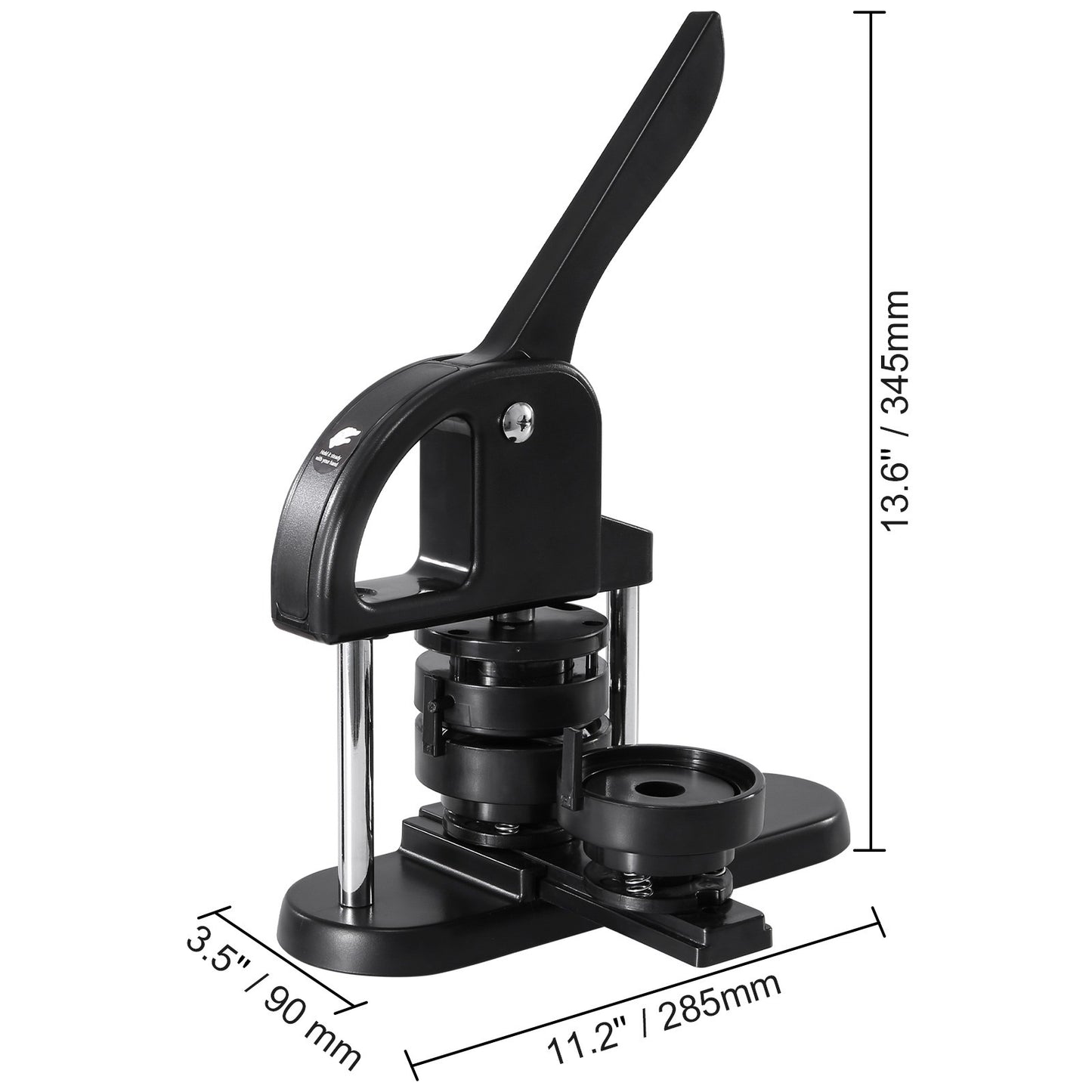 Buttonmaker – Buttonmachine – Badge Maker – Speldmaker – Knopenmachine – 3-in-1 25/32/58 mm – Ergonomische Hendel en Inclusief 300 Buttononderdelen