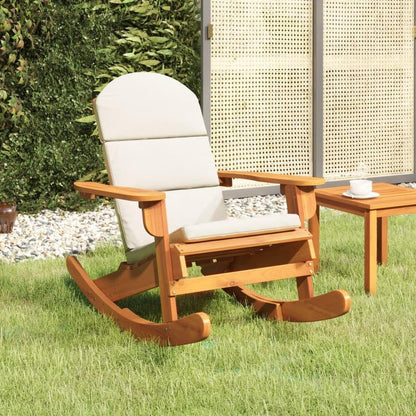 Adirondack Schommelstoel – Tuinstoel – Schommelstoel Voor Buiten – Relaxstoel – Acaciahout – Ergonomisch Ontwerp – Zachte Kussens