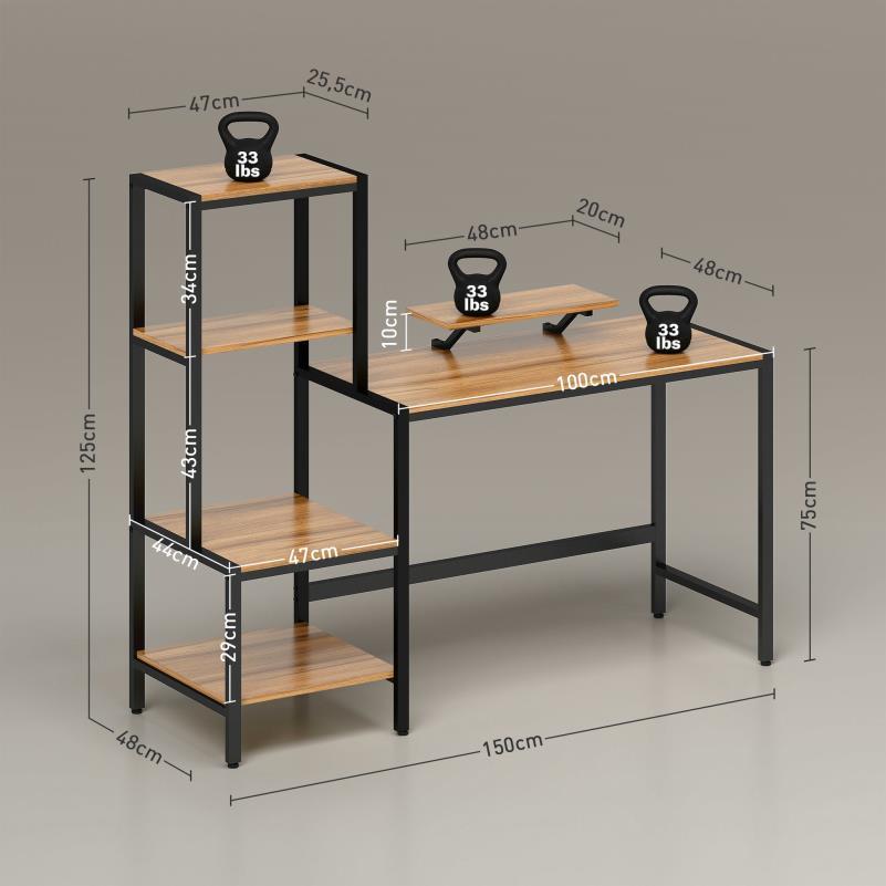 Bureautafel – Computerbureau – Computertafel – Bureau – Gaming Bureau – Ergonomisch Ontwerp – Fiberboard Materiaal