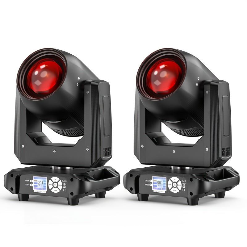 Moving Head – Podiumverlichting – LED Beam Spot – DJ Licht – Disco Lamp – 200W Krachtige Output – 18 Prism & 14 Gobo Effecten